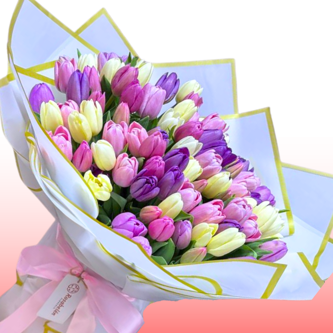 RAMO CORAZÃ“N DE TULIPANES